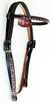 Horse Tack Bridle Western Leather Headstall Dark Brown 80217HB - $31.67