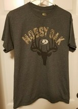  Mens Mossy Oak T Shirt Size M  Graphic T Shirt Gray - $9.22