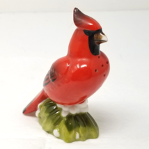 Cardinal Salt Pepper Shaker Single Red Bird 1960s Japan Ceramic Cork MCM... - $11.35