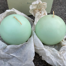 PartyLite 2-3&quot; Ball Candles- Honeydew Mint - Q3652 2 Candles In Box - $19.37