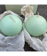 PartyLite 2-3&quot; Ball Candles- Honeydew Mint - Q3652 2 Candles In Box - £15.52 GBP