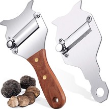 2 Pieces Truffle Slicer Adjustable Blade Rosewood Handle Stainless Steel... - £19.17 GBP