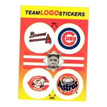 1991 Fleer #NNO Team Logo Stickers Baseball Atlanta Cubs Reds Astros - £1.57 GBP