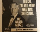 Naked Gun 2 1/2 Vintage tv guide Print Ad Leslie Nielsen Priscilla Presl... - £4.66 GBP