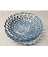 Vintage BUBBLE BLUE 6.75&quot; Bread Plate By ANCHOR HOCKING - Set Of 4 - Cir... - $17.98