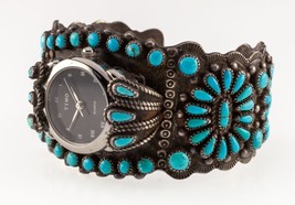Navajo Needlepoint Cuff Watch by F.M. Begay 38mm Wide - £544.55 GBP
