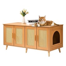 VEVOR Cat Litter Box Enclosure Wooden Litter Box Furniture Hidden for 2 Cats - $3,347.81 MXN