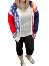 Blumin American Flag Printed Zip Hoodie Size 2X - $37.62