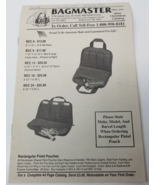 Bagmaster Mini Christmas Catalog 1992 Holsters Belt Packs Shooter Bags - £14.91 GBP