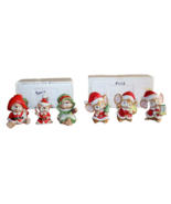 Vtg Lot 6x Santa Hat Homco Bisque Figurines Bear Familie Mouse 5405 5600... - $479.31 MXN