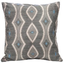 Desmond Blue Diamond Pillow 19x19 Inch Square, Complete Pillow - Cover &amp;... - $59.95