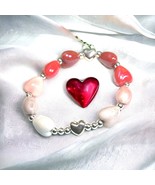 Ceramic Heart Stretch Bracelets, handcrafted - £12.67 GBP