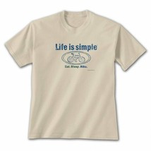 Simple Life Bike T-shirt S M L XL 2XL Unisex Cotton Bicycle - $20.20