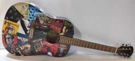 Classic Rock Decoupage Acoustic Guitar Pink Floyd Queen Van Halen Doors AC/DC - £411.13 GBP