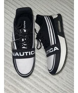 Nautica Womens Jale Black White Logo Comfort Cushion Sneakers Size 8.5 - $64.24