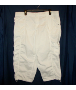 Style &amp; Co Womens 16 Cargo Capri Pants Midrise Bungee Hem White - $26.24