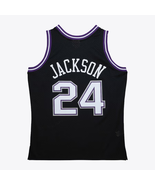 Men&#39;s Bobby Jackson #24 Jersey 2001/02 Throwback Black Classics Uniform - $66.29 CAD