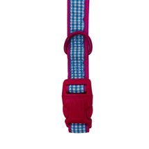 East Side Coll. Dog Collar Gingham Sweeties Collar Raspberry 1&quot; Adjusts ... - £13.15 GBP