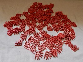 K&#39;NEX Building Toys Bulk Lot Parts 106pc Three Position Red Slotted Knex... - $9.49