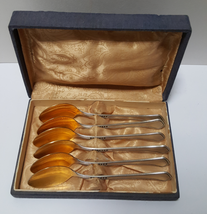 Set 6 Quality Vintage Russian Hallmarked Spoons, Gold-Plated, L 14.3 cm,... - $87.40