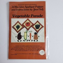 Vintage Yours Truly Vegetable Parade Machine Applique Pattern And Instructions - $9.27