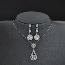 2pcs Pack Moonso Multicolor Moonso Two Gifts Silver Color Zircon Drop Necklace f - $22.84
