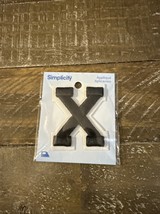 Simplicity Iron On Patch Black Letter X - $11.76