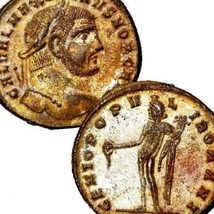 MAXIMINUS II. Genius Figure of Rome. XF Silvered Large 28mm Roman Coin Heraclea - £148.54 GBP