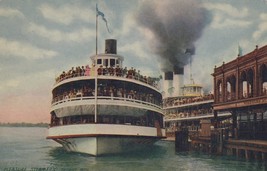 ZAYIX Postcard Great Lakes Belle Island Ferry Steamers Pleasure &amp; Tashmoo c1910 - £6.84 GBP