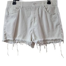 White Cut Off Distressed Jean Shores Size 8 - $24.75