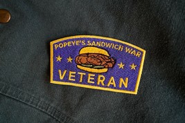 Popeye&#39;s Sandwich War Veteran Embroidered Patch - £10.35 GBP