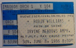 Robin Williams Comic Superstar Vintage 1986 Ticket Stub Irvine Meadows A... - $8.95