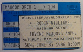 Robin Williams Comic Superstar Vintage 1986 Ticket Stub Irvine Meadows A... - $170.37 MXN