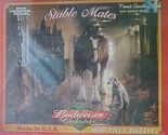 White MountainStable Mates Clydesdale Horse &amp; Dog Budweiser 1000 Piece P... - $84.96
