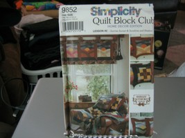 Simplicity Shirley Botsford 9234 Sham, Quilt, Table Topper &amp; Wreath Pattern - $9.62