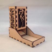 Dragon v4 Dice Tower &amp; Tray Dark Purple Acrylic Window COMPACT DESIGN La... - $29.69