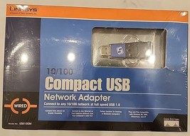 Linksys Cisco Model USB100M Compact USB 1.0 Network Adapter 10/100 New Sealed! - $9.99