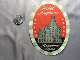 ORIGINAL Vintage Travel Decal Sticker, Luggage Label - HOTEL ARYCASA BAR... - $19.78