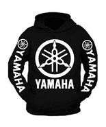 Special Edition Yamaha WHITE Racing Hooded Sweatshirt Black - £22.04 GBP