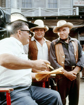 Bonanza 8x10 Photo Lorne Greene Dan Blocker on set with director - £6.24 GBP