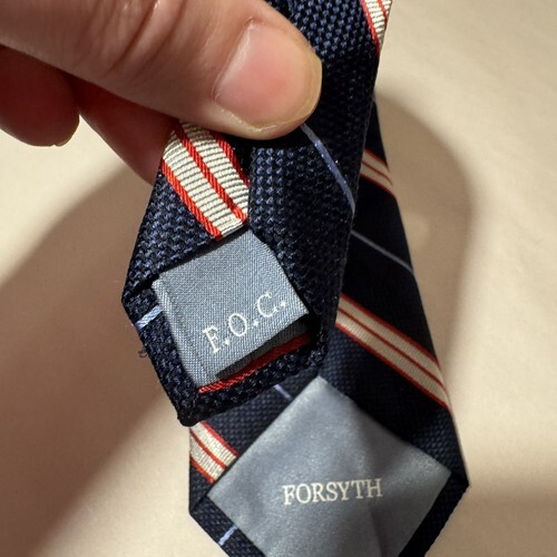 Vintage FORSYTH of Canada Men's Handmade 100% Silk Necktie Striped Necktie Item image 2