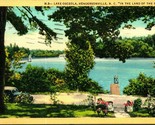 Lake Osceola Hendersonville North Carolina NC Linen Postcard S22 - $3.91