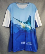 Reel Legends Mens XL Tec Szymanski Artwork Swordfish Short Sleeve Vented Shirt  - £10.78 GBP