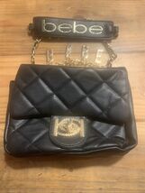 Bebe Wyatt Qilted Cross-body Purse-Red - $14.84