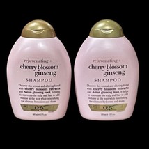 OGX Cherry Blossom Ginseng Shampoo Rejuvenating 13 fl oz New Lot Of 2 - £55.46 GBP