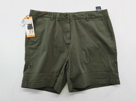 Buffalo David Bitton Women&#39;s Carlisle Mid Rise Shorts Size 16 Green NEW - $10.74 CAD