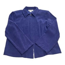 Briggs New York Petites Faux Suede Purple Blazer Jacket Women’s Size 6P - £16.23 GBP