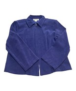 Briggs New York Petites Faux Suede Purple Blazer Jacket Women’s Size 6P - £15.99 GBP