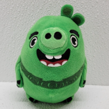 Angry Birds 5&quot; Green Leonard The Pig Plush Rovio Jazwares RUSS Stuffed Toy- 2019 - £13.36 GBP