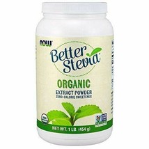 NEW Now Foods Better Stevia Certified Organic Extract Powder 1 Lb 454g Powder - £61.64 GBP